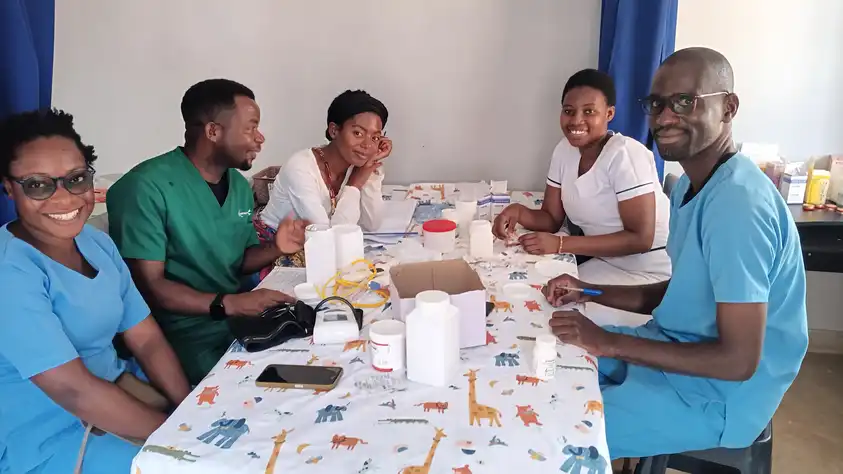 Anissa with her counterparts in Malawi.