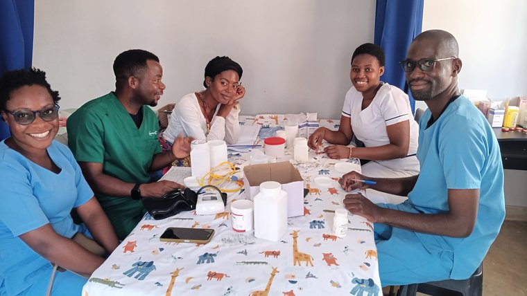 Anissa with her counterparts in Malawi.