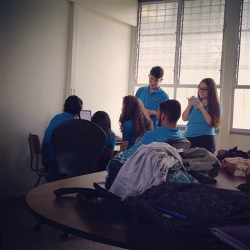 Hard at work preparing for La Compania