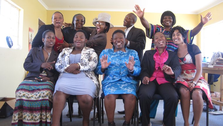Aparna Jayaraman in Lesotho with women from the local community