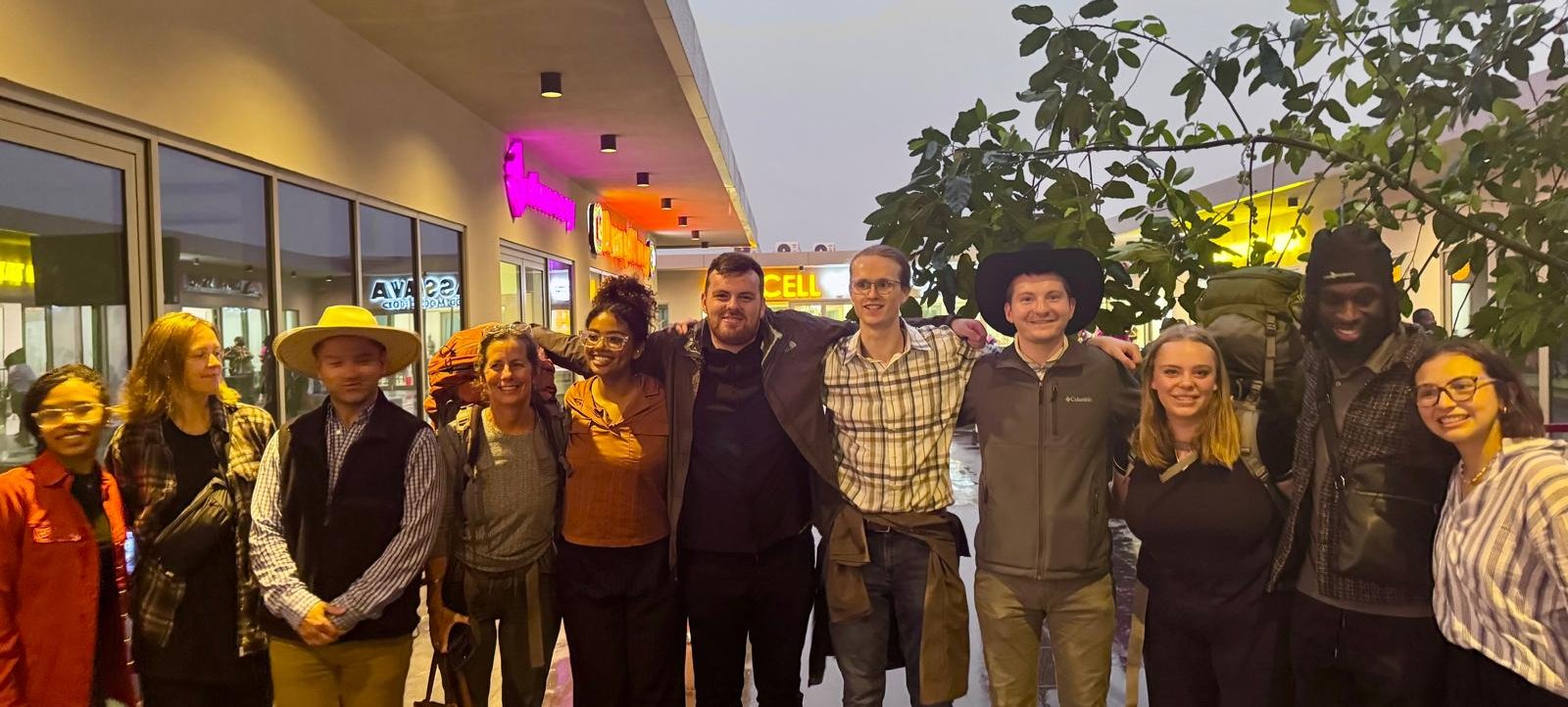 Peace Corps Trainees' arrival at the airport