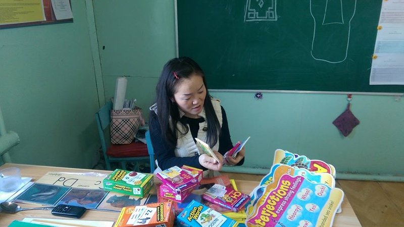 Ashley's students in Mongolia participated in a pen pal exchange with a classroom in the U.S.