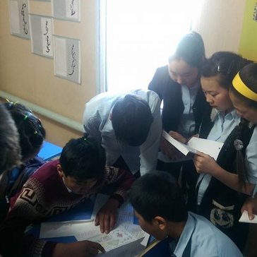 Ashley's students in Mongolia participated in a pen pal exchange with a classroom in the U.S.