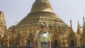 Volunteer Emma at Shwedagon Pagoda