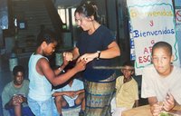 Erin dancing with kids