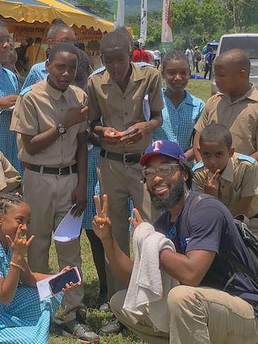 Don in Jamaica with kids