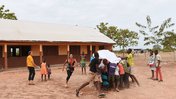 Kids play with a Volunteer in Ghana