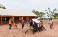 Kids play with a Volunteer in Ghana
