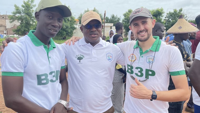 Holden and some of his work partners in Senegal.