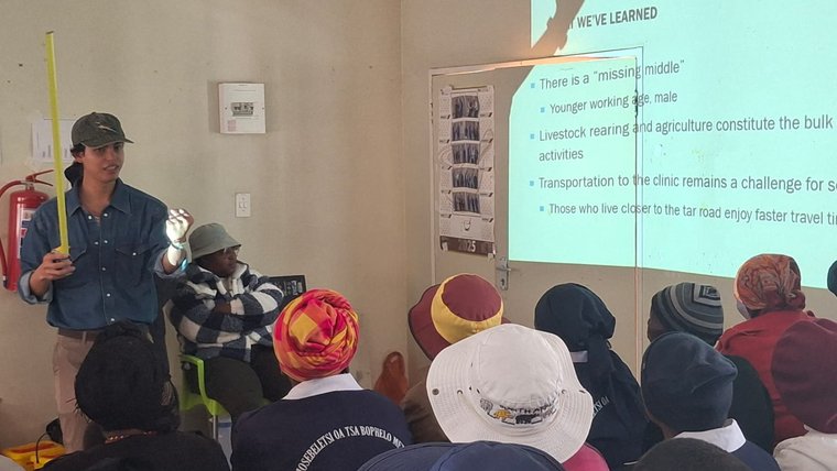 Joe works with health workers to collect and analyze catchment-level public health data in Lesotho.