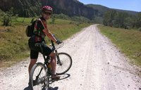 Carl Henn cycling in Kenya