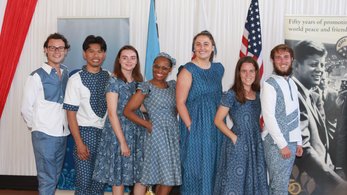 Volunteers at swear-in ceremony in Botswana
