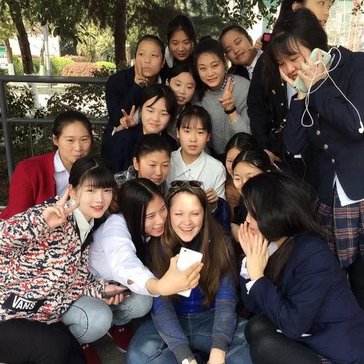 Being the first foreigner teacher ever at their school was a big deal to some of the students.
