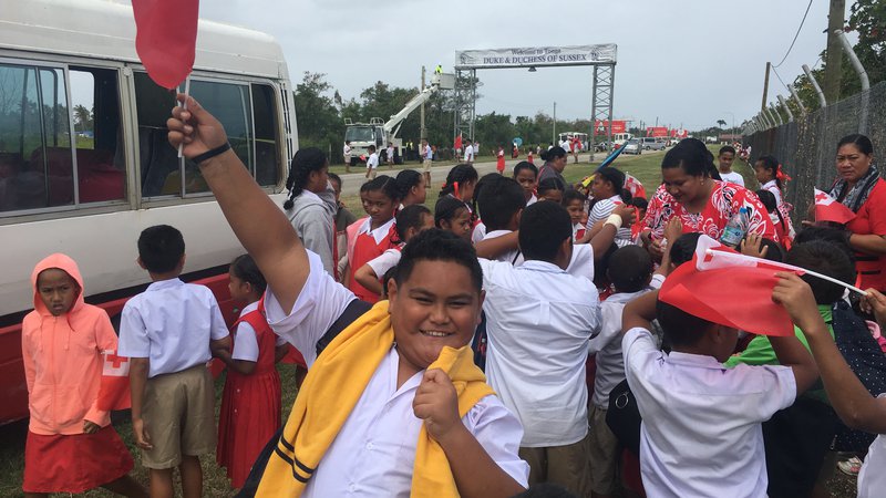 Kids in Tonga smile