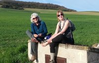 Cate and Kelsi on the Camino de Santiago