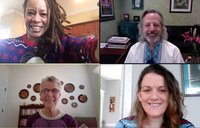 Four people are on a Zoom meeting.