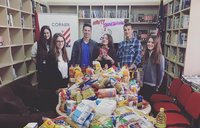 Thanksgiving food drive for the elderly in Vlore, Albania