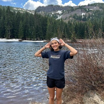 Claire at lake