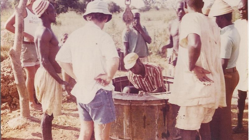 A well being constructed in Burkina Faso in the mid-1970s.