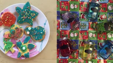 Christmas cookies and gifts