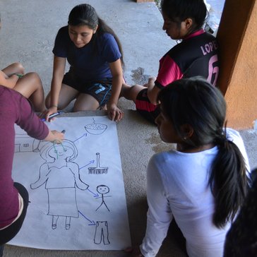 Campers participate in educational activities at Campamento Lucero.