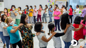 Parents and staff of the Department of Social Welfare and Development’s Pantawid Pamilyang Pilipino Program participate in a developmental activity.