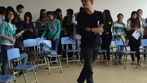 In addition to teaching English, Jeremie Gluckman-Picard held dance classes in China.