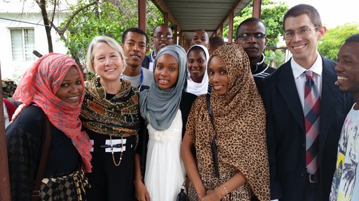 Director Carrie Hessler-Radelet meets with Peace Corps Comoros Volunteers and counterparts.