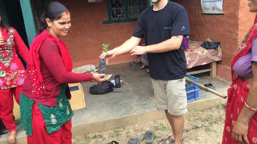 Distribution of moringa tees to local women's health group