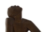 Archive photo of Edna Manley's wooden sculpture of a black man called Negro Aroused from the National Gallery of Jamaica