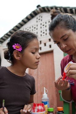 PCV working with children in Nicaragua