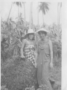Pam Cohelan Benson and her Peace Corps roommate in their barrio, circa 1964.