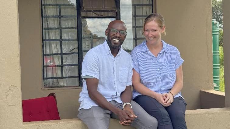 Emmajean and her partner Ramone on their porch in Eswatini