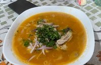 Olivia's favorite Ecuadorian dish is encebollado, a soup with tuna and yuca.