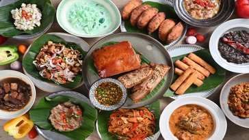 Typical Filipino food served at gatherings with family and friends.