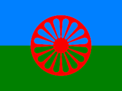 Flag of the Romani people.