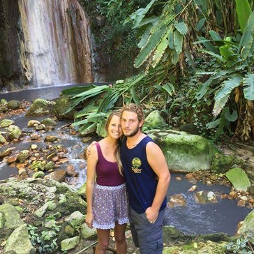 PCV Couple with Waterfall