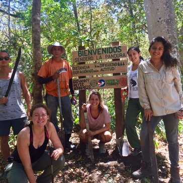 With a World Connect grant, we completed a trail network project, which includes four different trails around our community.