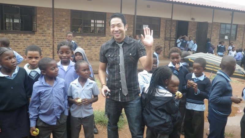 George Nishikawa taught English and math during his first two years of service in South Africa.