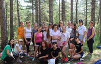 Peace Corps staff joined campers for lunch on a nature trail