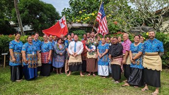 Volunteers arrive on Tonga