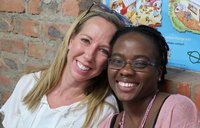 PCV Holly and a Peace Corps Staff member in Namibia