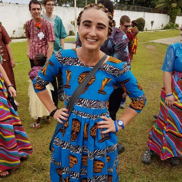 Trainee in traditional Liberian Attire