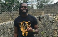 Volunteer Ampofo Mensah pictured in his host country Jamacia