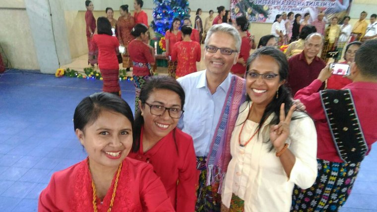 With teaching counterparts