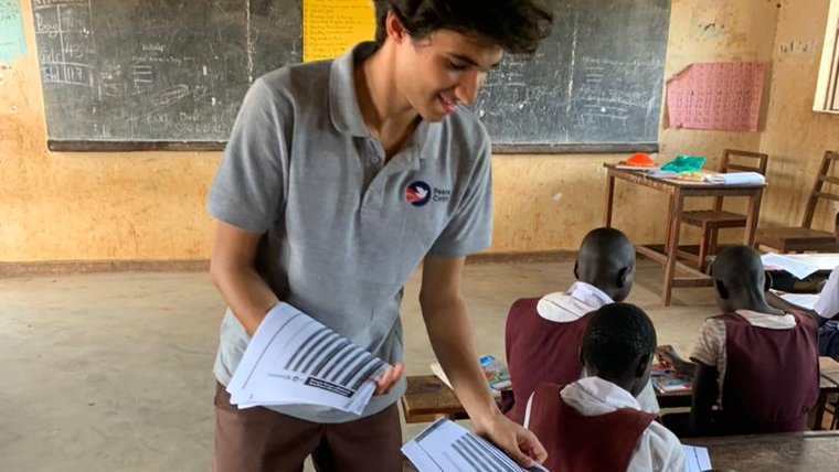 Joseph enjoys working with youth in Uganda.