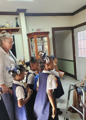 Peace Corps Volunteer Tiffany helped create a program to connect young readers and elderly people in Saint Lucia.