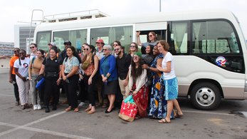 Volunteers arrive in Ghana