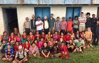 Participants of the Intensive Management and Improved Genetics in Goats workshop gather outside for a photo.