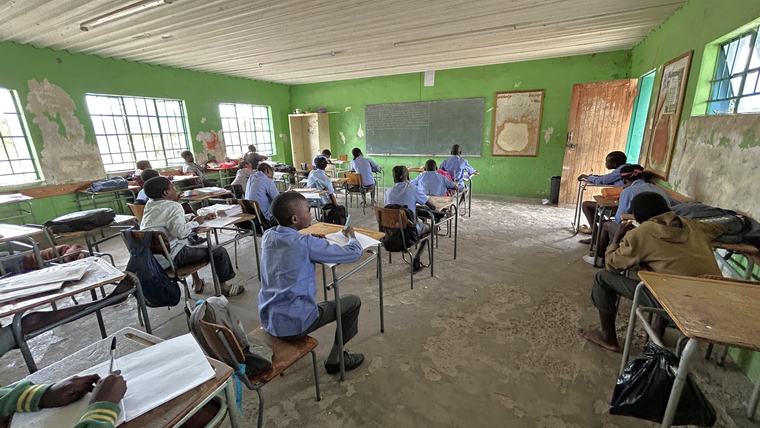 Sam teaches English and media and technology literacy in Namibia.
